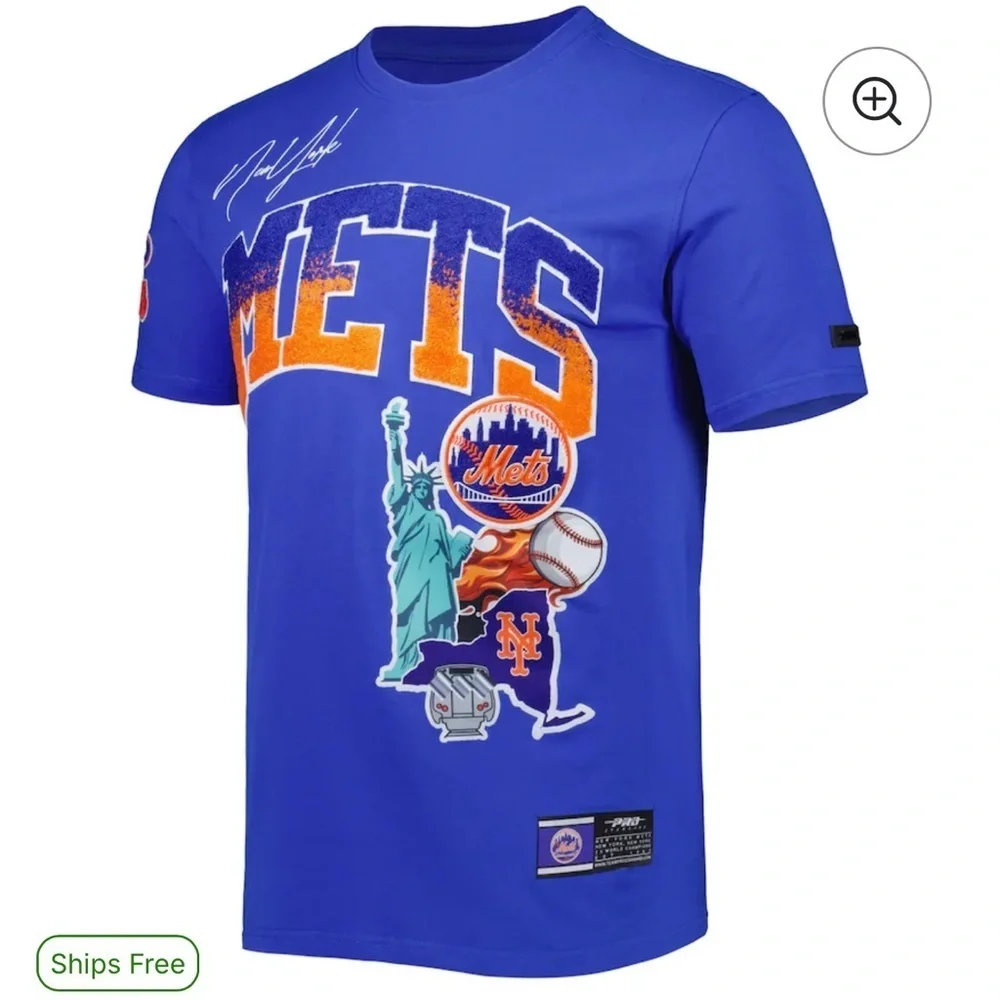 New York Mets Pro Standard 1986 World Series Hometown T-Shirt - Royal; NWOT!
